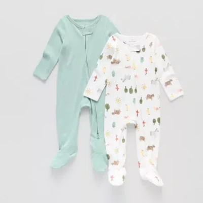 Okie Dokie Baby Boys 2-pc. Sleep And Play In Green
