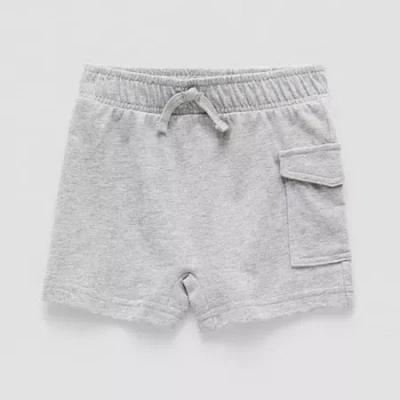 Okie Dokie Baby Boys Cargo Short In Gray