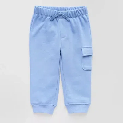 Okie Dokie Baby Boys Cuffed Regular Fit Jogger Pant In Blue