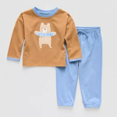 Okie Dokie Baby Boys 2-pc. Pant Set In Blue