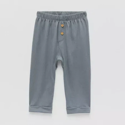 Okie Dokie Baby Boys Tapered Regular Fit Pull-on Pant In Gray