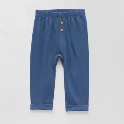 Okie Dokie Baby Boys Tapered Regular Fit Pull-on Pant In Blue