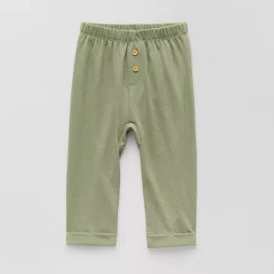 Okie Dokie Baby Boys Tapered Regular Fit Pull-on Pant In Green