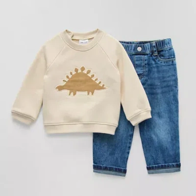 Okie Dokie Baby Boys 2-pc. Pant Set In White