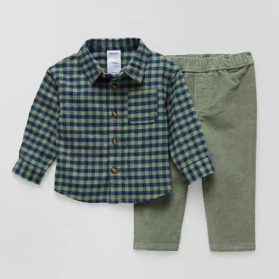 Okie Dokie Baby Boys 2-pc. Pant Set In Green