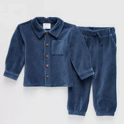 Okie Dokie Baby Boys 2-pc. Pant Set In Blue
