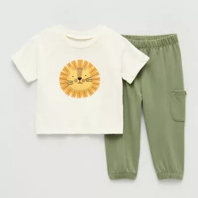 Okie Dokie Baby Boys 2-pc. Pant Set In White