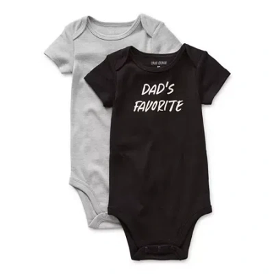 Okie Dokie Baby Unisex Crew Neck Short Sleeve Rib 2-pc. Bodysuit In Multi