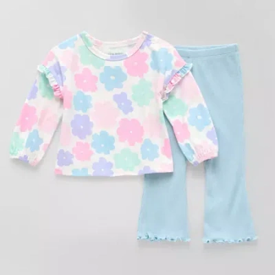Okie Dokie Baby Girls 2-pc. Pant Set In Blue