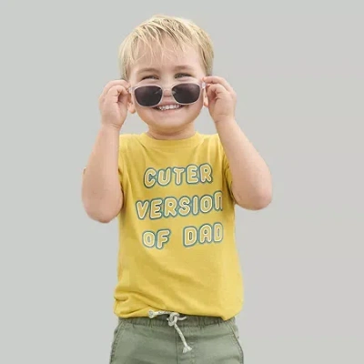 Okie Dokie Toddler & Little Boys Crew Neck Short Sleeve Regular Fit Graphic T-shirt In Yellow