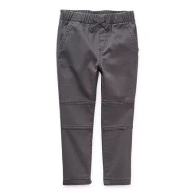 Okie Dokie Toddler Boys Skinny Skinny Fit Pull-on Pant In Gray
