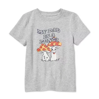 Okie Dokie Toddler & Little Boys Crew Neck Short Sleeve Regular Fit Graphic T-shirt In Gray