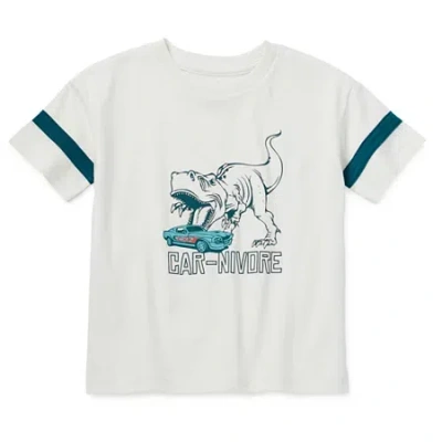 Okie Dokie Toddler & Little Boys Crew Neck Short Sleeve Regular Fit Graphic T-shirt In Sand