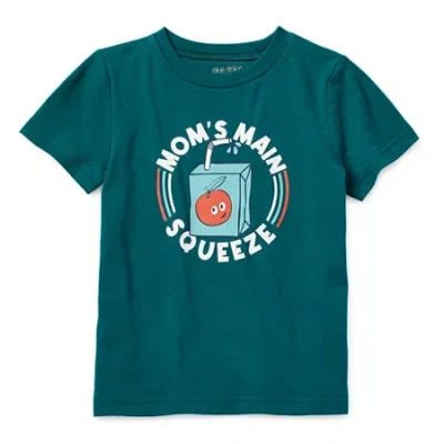Okie Dokie Toddler & Little Boys Crew Neck Short Sleeve Regular Fit Graphic T-shirt In Blue