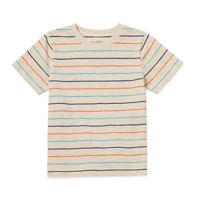 Okie Dokie Toddler & Little Boys Crew Neck Short Sleeve T-shirt In Sand