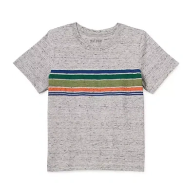 Okie Dokie Toddler & Little Boys Crew Neck Short Sleeve T-shirt In Gray