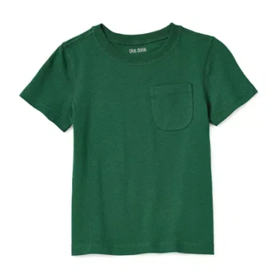 Okie Dokie Toddler & Little Boys Crew Neck Short Sleeve T-shirt In Green