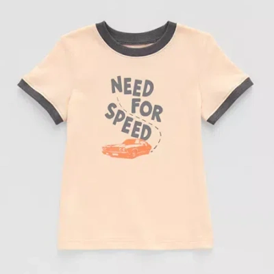 Okie Dokie Toddler & Little Boys Crew Neck Short Sleeve Graphic T-shirt In Pink