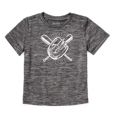 Okie Dokie Toddler & Little Boys Crew Neck Short Sleeve Regular Fit Graphic T-shirt In Gray