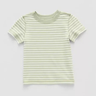 Okie Dokie Toddler Boys Easy-on + Easy-off Sensory Friendly Crew Neck Short Sleeve Adaptive T-shirt In Green