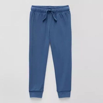 Okie Dokie Active Toddler & Little Boys Moisture Wicking Cuffed Regular Fit Jogger Pant In Blue