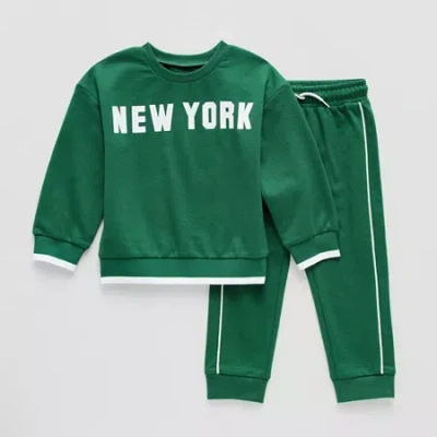 Okie Dokie Active Toddler & Little Boys 2-pc. Pant Set In Green