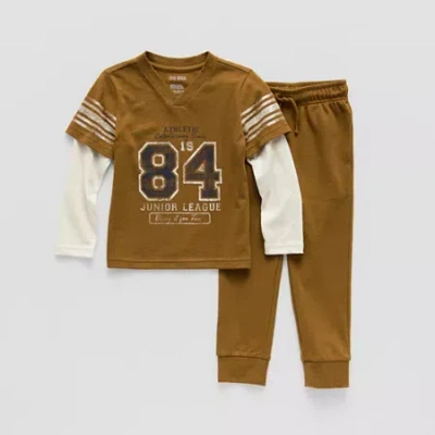 Okie Dokie Toddler & Little Boys 2-pc. Pant Set In Brown