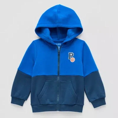 Okie Dokie Toddler & Little Boys Fleece Lightweight Jacket In Blue