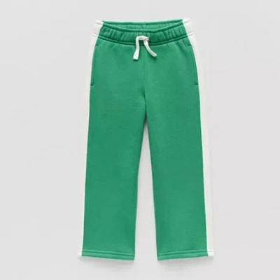 Okie Dokie Toddler & Little Unisex Wide Leg Regular Fit Fleece Pull-on Pant In Green