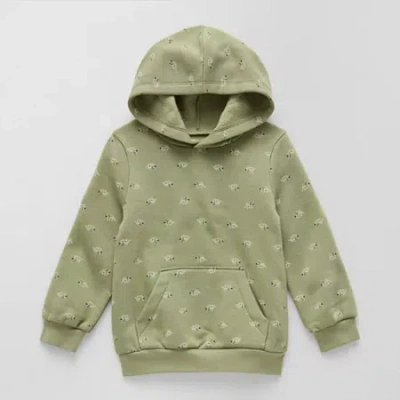 Okie Dokie Toddler & Little Boys Long Sleeve Fleece Hoodie In Green