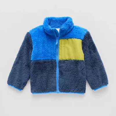 Okie Dokie Sherpa Toddler & Little Boys Midweight Jacket In Blue