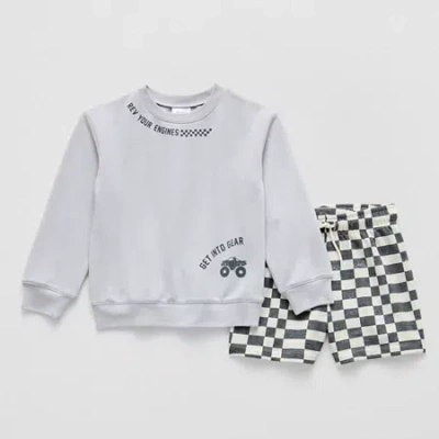 Okie Dokie Toddler & Little Boys 2-pc. Short Set In Gray