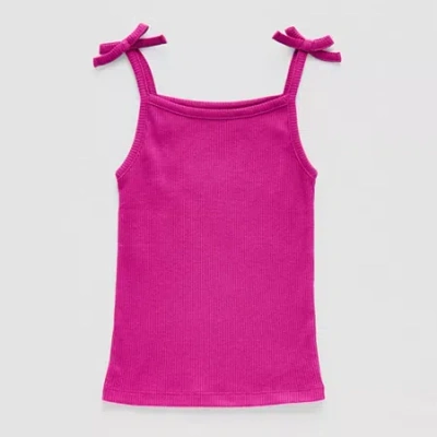 Okie Dokie Toddler & Little Girls Straight Neck Sleeveless Tank Top In Pink