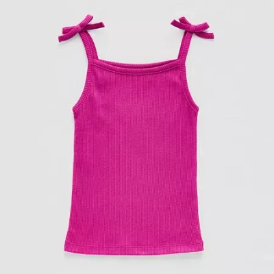Okie Dokie Toddler & Little Girls Straight Neck Sleeveless Tank Top In Pink