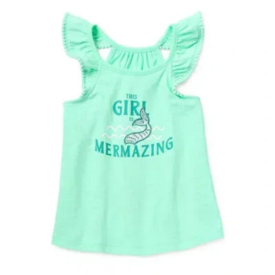 Okie Dokie Toddler & Little Girls Round Neck Sleeveless Tank Top In Blue