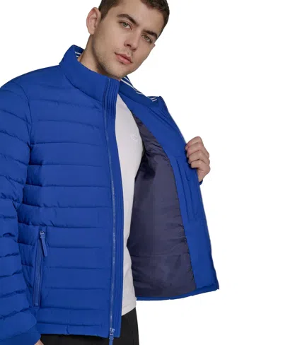Champion Men's Quilted Long-sleeve Jacket In Blue