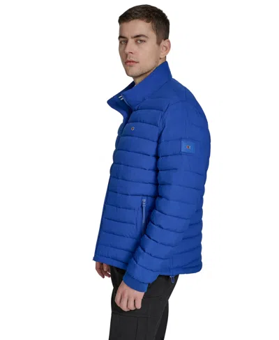 Champion Men's Quilted Long-sleeve Jacket In Blue