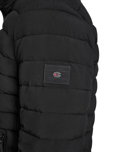 Champion Men's Quilted Long-sleeve Jacket In Black