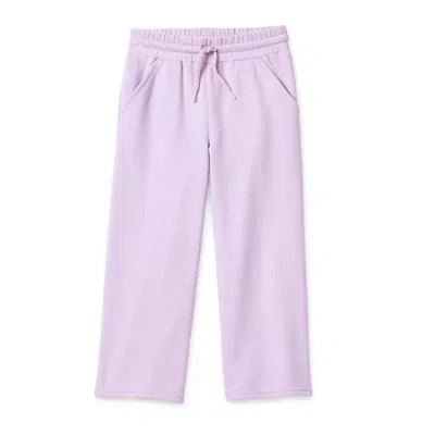 Okie Dokie Active Toddler & Little Girls Wide Leg Regular Fit Pull-on Pant In Purple