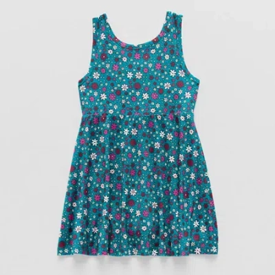 Okie Dokie Toddler & Little Girls Active Sleeveless A-line Dress In Blue