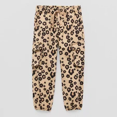 Okie Dokie Toddler & Little Girls Cuffed Regular Fit Jogger Pant In Sand