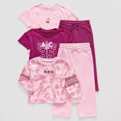 Okie Dokie Active Toddler & Little Girls 5-pc. Pant Set In Pink