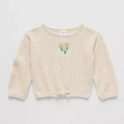 Okie Dokie Toddler & Little Girls Long Sleeve T-shirt In Sand