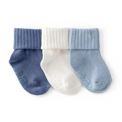 Carter's Baby Boys 3 Pair Baby Booties In Blue