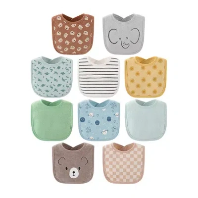The Peanutshell Soft Neutral Unisex 10-pc. Bib In Multi