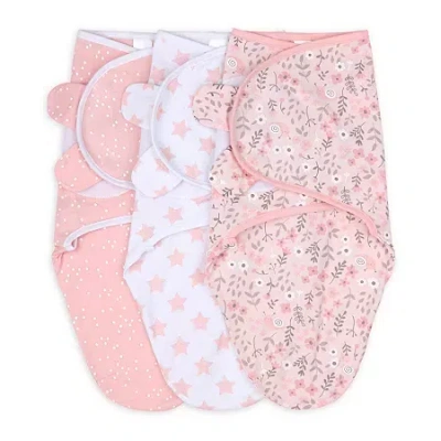 The Peanutshell Floral Stars 3-pc. Swaddle Blanket In Multi