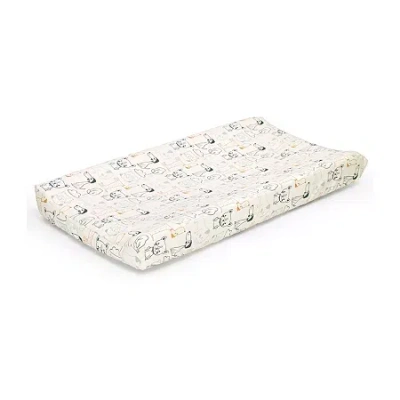 The Peanutshell Pug Life Changing Pad Cover In White