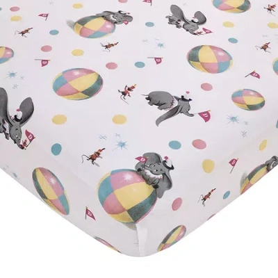 Disney Collection Dumbo Crib Sheet In Gray