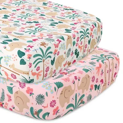 The Peanutshell Bright Safari 5-pc. Crib Bedding Set In Multi