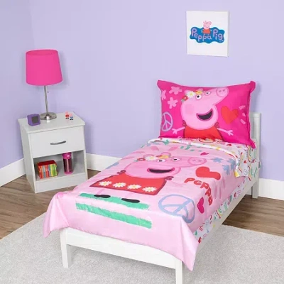 Nojo Peppa Pig 4-pc. Toddler Bedding Set In Pink